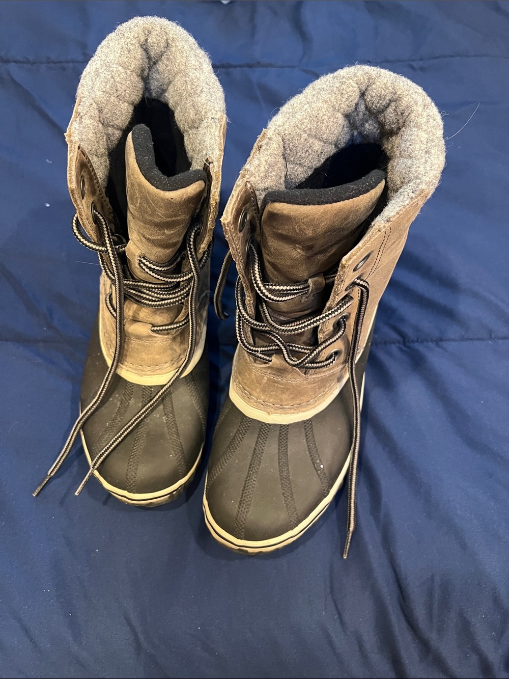 Sorel Brown and Black Women's Winter Rain Boots